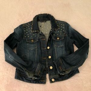 Romeo and Juliet Couture studded jean jacket sz. S